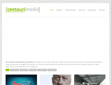Tablet Screenshot of centauri-media.ch